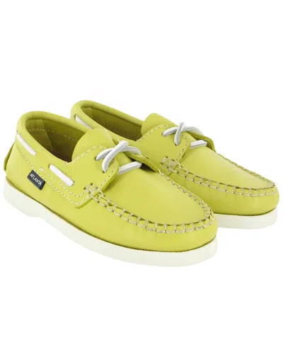Atlanta Mocassin Leather Boat Shoe In Green