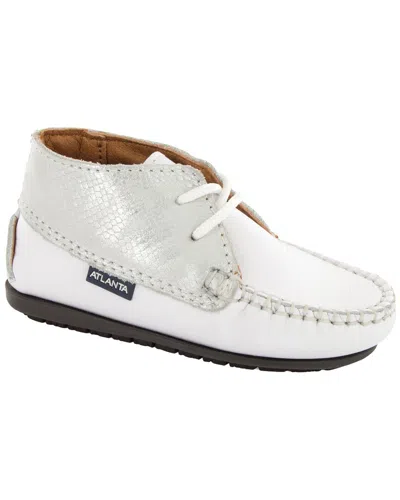 Atlanta Mocassin Kids' Leather Boot In White