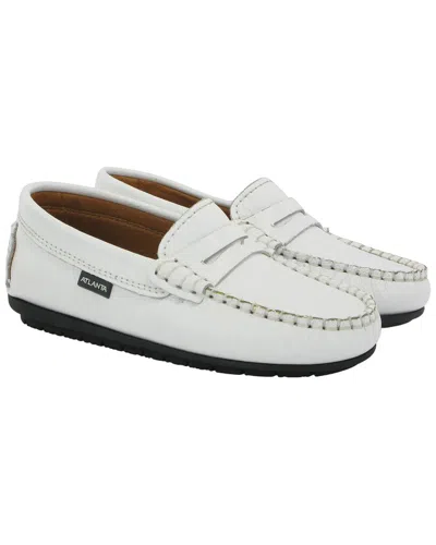 Atlanta Mocassin Leather Loafer In White
