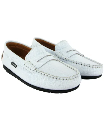 Atlanta Mocassin Kids' Leather Loafer In Blue