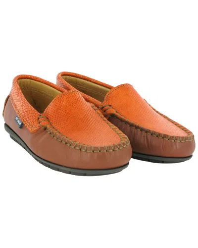 Atlanta Mocassin Leather Loafer In Orange