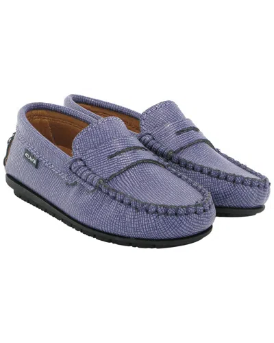 Atlanta Mocassin Leather Loafer In Purple