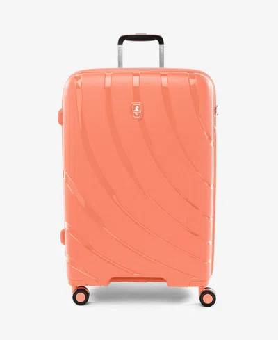 Atlantic Convertible Medium To Large Checked Expandable Hardside Spinner In Orange