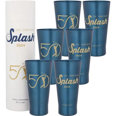Atlantic Group Distribution The Players 50th Anniversary Sawgrass Splash Aluminum Cup Six-pack In Navy