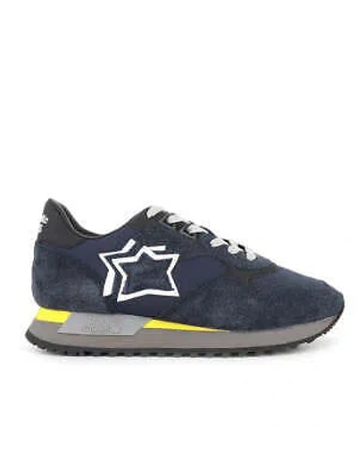 Pre-owned Atlantic Stars Low Shoes Dracoc Nbnn-dr20 Trainers Textile And Suede Blue Man