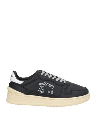 Atlantic Stars Man Sneakers Black Size 13 Soft Leather | ModeSens