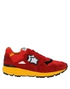 Atlantic Stars Man Sneakers Red Size 8 Leather, Textile Fibers In Red