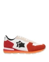 Atlantic Stars Man Sneakers Rust Size 6 Leather, Textile Fibers In Red