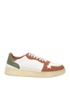 Atlantic Stars Man Sneakers Tan Size 12 Soft Leather In Brown