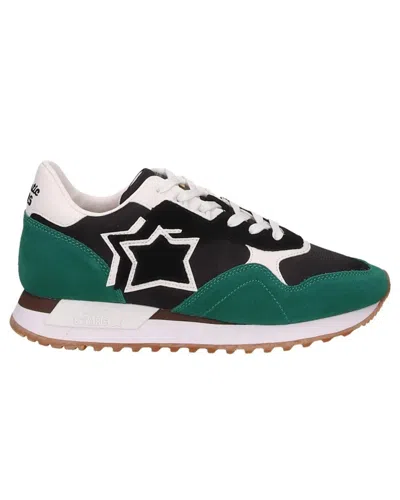 Pre-owned Atlantic Stars Shoes Sneakers  Man Fabric & Suede Black/green In Not Available