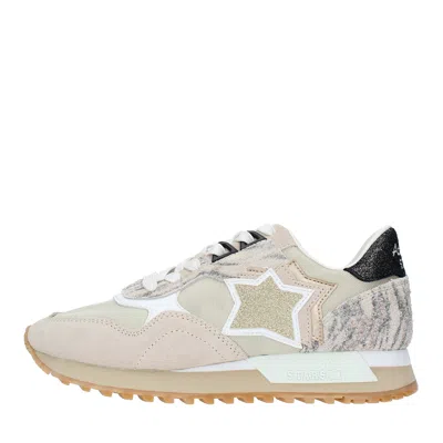 Atlantic Stars Sneakers In Beige Chiari E Naturali