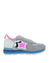 Atlantic Stars Woman Sneakers Grey Size 7 Soft Leather, Textile Fibers In Grey