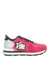 Atlantic Stars Woman Sneakers Magenta Size 7 Soft Leather, Textile Fibers In Magenta