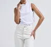 Atlantique Ascoli Echo 2 Sleeveless Blouse In White In White