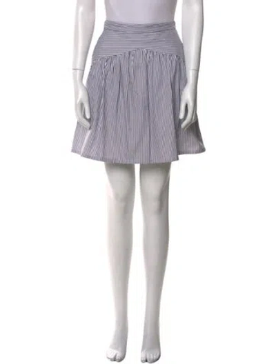 Pre-owned Atlantique Ascoli Striped Mini Skirt In Blue