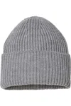 Atlantis Headwear Sustainable Chunky Rib Cuffed Beanie In Grey