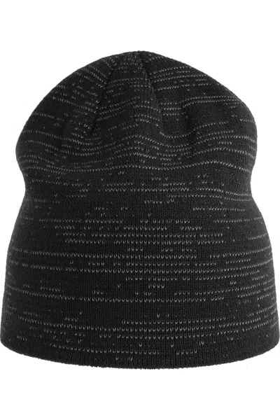 Atlantis Headwear Sustainable Reflective Beanie In Black