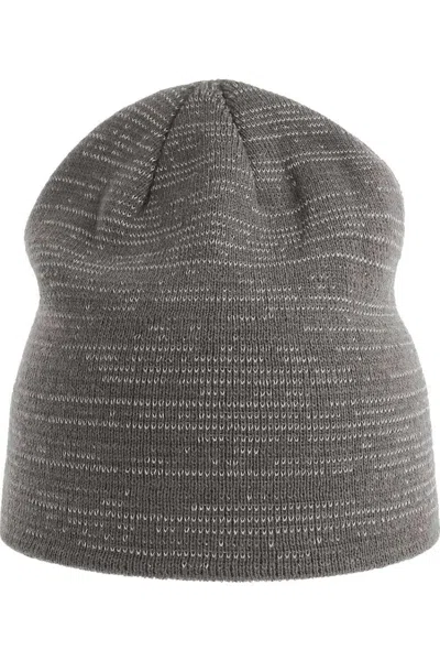 Atlantis Headwear Sustainable Reflective Beanie In Grey