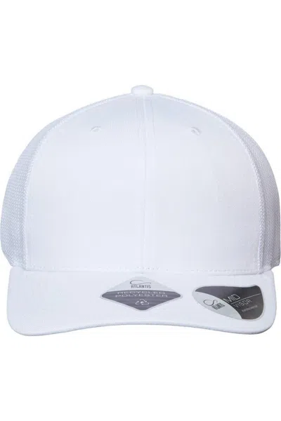 Atlantis Headwear Sustainable Trucker Cap In White