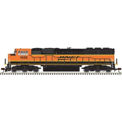 Atlas N Scale Bnsf Sd60m H3 Locomotive No. 1428 Model Rail In Black