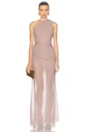 Atlein Asymmetric Bias Dress In Aube