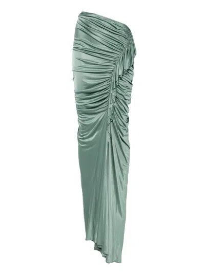 Atlein Asymmetric Maxi Skirt In Green