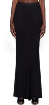 Atlein Black Bias-cut Maxi Skirt In C0114 Black