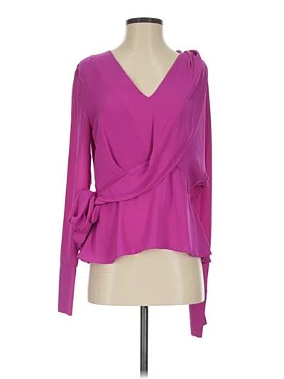Pre-owned Atlein Collective Long Sleeve Blouse In Purple