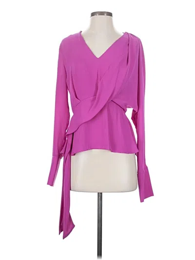 Pre-owned Atlein Collective Long Sleeve Blouse In Purple