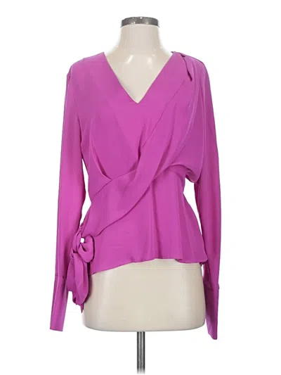 Pre-owned Atlein Collective Long Sleeve Blouse In Purple