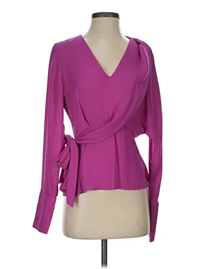 Pre-owned Atlein Collective Long Sleeve Blouse In Purple
