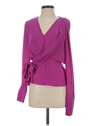 Pre-owned Atlein Collective Long Sleeve Blouse In Purple