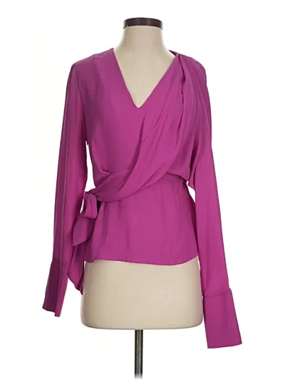 Pre-owned Atlein Collective Long Sleeve Blouse In Purple
