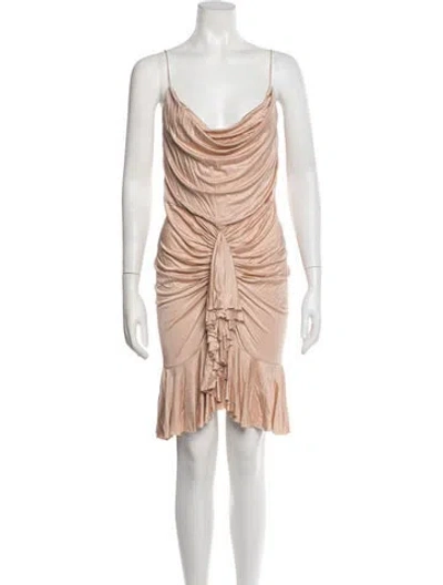Pre-owned Atlein Cowl Neck Mini Dress W/ Tags In Multicolor