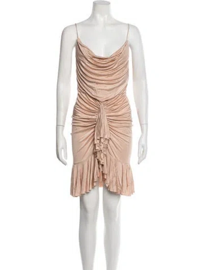 Pre-owned Atlein Cowl Neck Mini Dress W/ Tags In Multicolor
