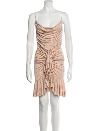Pre-owned Atlein Cowl Neck Mini Dress W/ Tags In Multicolor