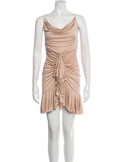Pre-owned Atlein Cowl Neck Mini Dress W/ Tags In Multicolor