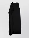 Atlein Crêpe Satin Midi Dress With Front Pleat