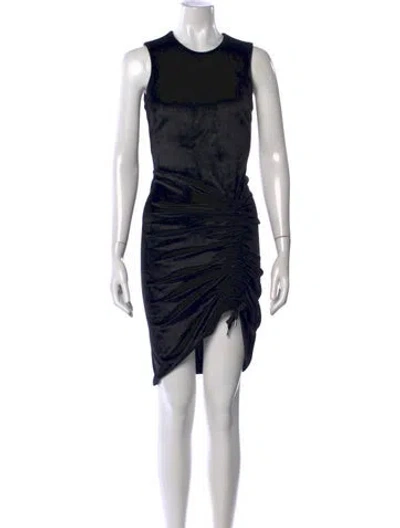 Pre-owned Atlein Crew Neck Mini Dress In Blue