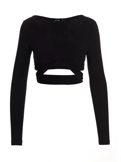 Atlein Cut-out Top In Black