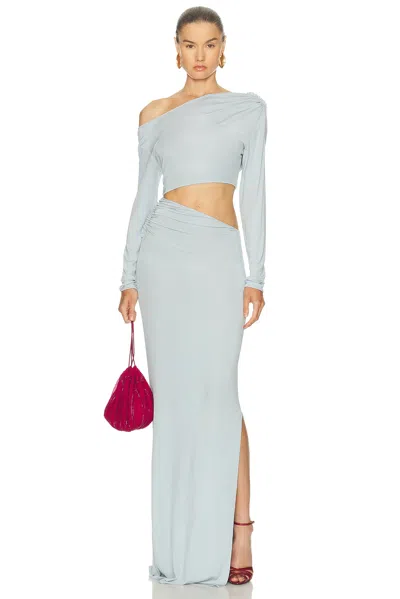 Atlein Cut Out Long Dress In Blue