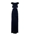 Atlein Black Cutout Maxi Dress In Black