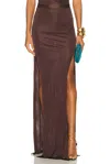 Atlein Double Slit Skirt In Burgundy