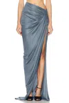 Atlein Draped Asymmetric Skirt In Orage