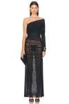 ATLEIN DRAPED MINI GOWN