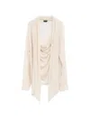 Atlein Draped Open Blouse In Pink