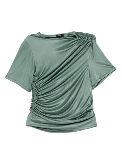 Atlein Gathered T-shirt In Green