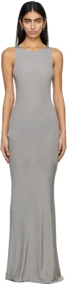 Atlein Gray Bias Maxi Dress In C0113 Grey