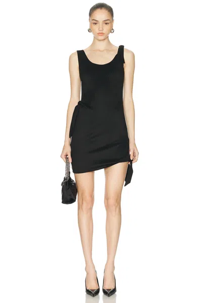 Atlein Knot Detail Mini Dress In Black