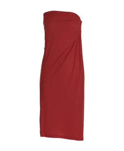 Atlein Knot Skirt In Red